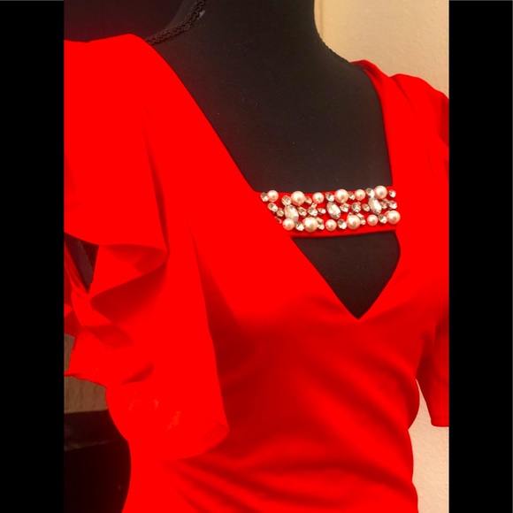 Red dress size S - Picture 2 of 3